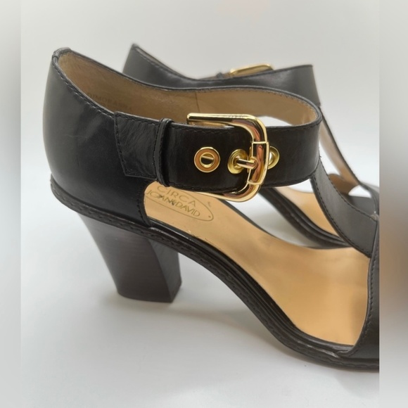 Circa Joan & David Women”s DIMORASHA Black Leather T- Strap Heels Size 7.5 - Picture 5 of 12